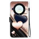 For Honor X9a Crystal Texture Colored Drawing Leather Phone Case(Love Heart) - 3
