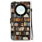For Honor X9a Crystal Texture Colored Drawing Leather Phone Case(Bookshelf) - 3