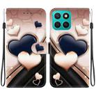 For Honor X8c 4G Crystal Texture Colored Drawing Leather Phone Case(Love Heart) - 1