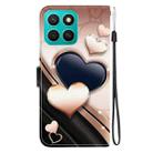For Honor X8c 4G Crystal Texture Colored Drawing Leather Phone Case(Love Heart) - 3