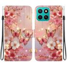 For Honor X8c 4G Crystal Texture Colored Drawing Leather Phone Case(Lantern Butterflies) - 1