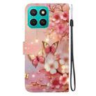 For Honor X8c 4G Crystal Texture Colored Drawing Leather Phone Case(Lantern Butterflies) - 3