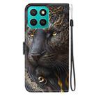 For Honor X8c 4G Crystal Texture Colored Drawing Leather Phone Case(Black Gold Lion) - 3