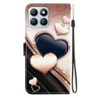 For Honor X8b Crystal Texture Colored Drawing Leather Phone Case(Love Heart) - 3