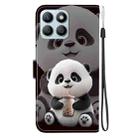 For Honor X8b Crystal Texture Colored Drawing Leather Phone Case(Milk Tea Bear) - 3