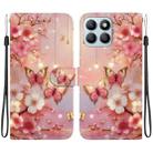 For Honor X8b Crystal Texture Colored Drawing Leather Phone Case(Lantern Butterflies) - 1