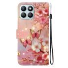 For Honor X8b Crystal Texture Colored Drawing Leather Phone Case(Lantern Butterflies) - 3