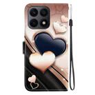 For Honor X8a Crystal Texture Colored Drawing Leather Phone Case(Love Heart) - 3