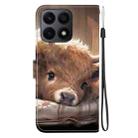 For Honor X8a Crystal Texture Colored Drawing Leather Phone Case(Calf) - 3