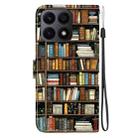 For Honor X8a Crystal Texture Colored Drawing Leather Phone Case(Bookshelf) - 3