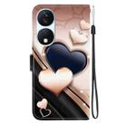 For Honor X7b / Play 50 Plus Crystal Texture Colored Drawing Leather Phone Case(Love Heart) - 3