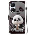 For Honor X7b / Play 50 Plus Crystal Texture Colored Drawing Leather Phone Case(Milk Tea Bear) - 3