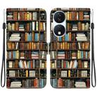 For Honor X7b / Play 50 Plus Crystal Texture Colored Drawing Leather Phone Case(Bookshelf) - 1