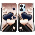For Honor X7a Crystal Texture Colored Drawing Leather Phone Case(Love Heart) - 1