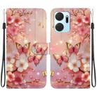 For Honor X7a Crystal Texture Colored Drawing Leather Phone Case(Lantern Butterflies) - 1