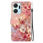 For Honor X7a Crystal Texture Colored Drawing Leather Phone Case(Lantern Butterflies) - 3