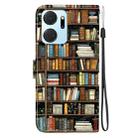 For Honor X7a Crystal Texture Colored Drawing Leather Phone Case(Bookshelf) - 3