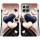 For Honor X6b 4G Crystal Texture Colored Drawing Leather Phone Case(Love Heart) - 1