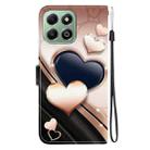 For Honor X6b 4G Crystal Texture Colored Drawing Leather Phone Case(Love Heart) - 3