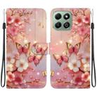 For Honor X6b 4G Crystal Texture Colored Drawing Leather Phone Case(Lantern Butterflies) - 1