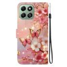 For Honor X6b 4G Crystal Texture Colored Drawing Leather Phone Case(Lantern Butterflies) - 3