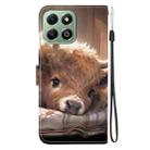 For Honor X6b 4G Crystal Texture Colored Drawing Leather Phone Case(Calf) - 3