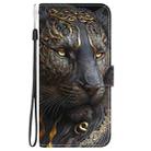 For Honor X6b 4G Crystal Texture Colored Drawing Leather Phone Case(Black Gold Lion) - 2