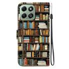 For Honor X6b 4G Crystal Texture Colored Drawing Leather Phone Case(Bookshelf) - 3