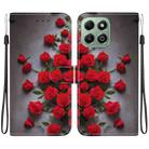 For Honor X6b 4G Crystal Texture Colored Drawing Leather Phone Case(Red Roses) - 1