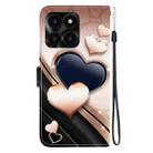 For Honor X6a Crystal Texture Colored Drawing Leather Phone Case(Love Heart) - 3
