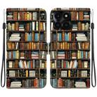 For Honor X6a Crystal Texture Colored Drawing Leather Phone Case(Bookshelf) - 1