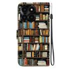 For Honor X6a Crystal Texture Colored Drawing Leather Phone Case(Bookshelf) - 3