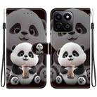 For Honor Play 60 Plus / 200 Smart / Play9T 5G Crystal Texture Colored Drawing Leather Phone Case(Milk Tea Bear) - 1