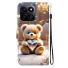 For Honor Play 60 Plus / 200 Smart / Play9T 5G Crystal Texture Colored Drawing Leather Phone Case(Diamond Bear) - 3