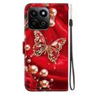 For Honor Play 60 Plus / 200 Smart / Play9T 5G Crystal Texture Colored Drawing Leather Phone Case(Pearl Butterfly Rose) - 3
