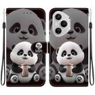 For Honor 400 Pro Global 160.8mm Crystal Texture Colored Drawing Leather Phone Case(Milk Tea Bear) - 1