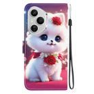 For Honor 400 Pro Global 160.8mm Crystal Texture Colored Drawing Leather Phone Case(Rose Cat) - 3