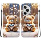 For Honor 400 Pro Global 160.8mm Crystal Texture Colored Drawing Leather Phone Case(Diamond Bear) - 1