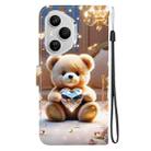 For Honor 400 Pro Global 160.8mm Crystal Texture Colored Drawing Leather Phone Case(Diamond Bear) - 3