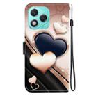 For Honor 400 Lite Global Crystal Texture Colored Drawing Leather Phone Case(Love Heart) - 3