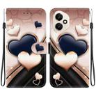 For Honor 400 Global 156.5mm Crystal Texture Colored Drawing Leather Phone Case(Love Heart) - 1