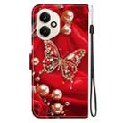 For Honor 400 Global 156.5mm Crystal Texture Colored Drawing Leather Phone Case(Pearl Butterfly Rose) - 3