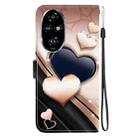 For Honor 200 Pro Crystal Texture Colored Drawing Leather Phone Case(Love Heart) - 3