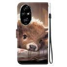 For Honor 200 Pro Crystal Texture Colored Drawing Leather Phone Case(Calf) - 3