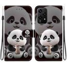 For Honor 200 Lite Global Crystal Texture Colored Drawing Leather Phone Case(Milk Tea Bear) - 1
