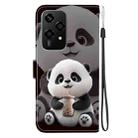 For Honor 200 Lite Global Crystal Texture Colored Drawing Leather Phone Case(Milk Tea Bear) - 3