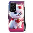 For Honor 200 Lite Global Crystal Texture Colored Drawing Leather Phone Case(Rose Cat) - 3