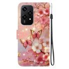 For Honor 200 Lite Global Crystal Texture Colored Drawing Leather Phone Case(Lantern Butterflies) - 3
