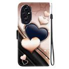 For Honor 200 Crystal Texture Colored Drawing Leather Phone Case(Love Heart) - 3