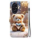 For Honor 200 Crystal Texture Colored Drawing Leather Phone Case(Diamond Bear) - 3